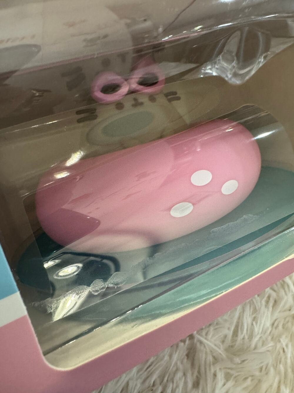 Pusheen the cat vinyl figure on a strawberry life saver limited edition